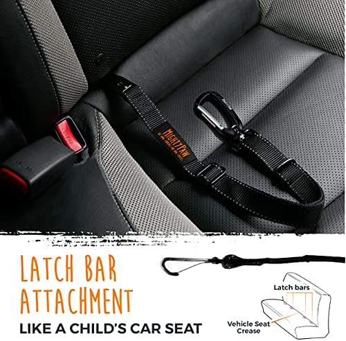 Mighty Paw Dog Seat Belt For Car - LATCH Compatible Adjustable Dog Seatbelt Harness for Small, Medium and Large Pets. Distraction Free Driving, Heavy-Duty Design with Aviation Grade Aluminum Carabiner - Image 2