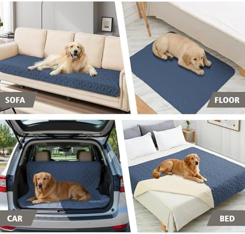 Ameritex Pet Bed Cover Dog Bed Blanket for Sofa and Furniture Waterproof New Pattern Design (40x50 Inch, Navyblue) - Image 3