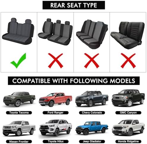Dog Car Seat Cover Replce for Toyota Tacoma/Ford Ranger/Chevy Colorado - Image 5