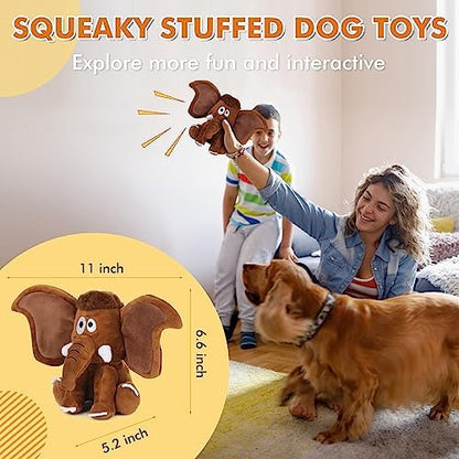 Letsmeet Interactive Plush Dog Squeaky Toys Fun Puppy Toy with Crinkle Paper for Interactive Chew and Play Beat Boredom with This Dog Puzzle Toy for Small Medium Large Dogs - Image 5
