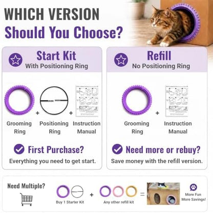 Cat Self Groomer Arch for Cardboard Boxes (Lavender | Start Kit) - Image 4