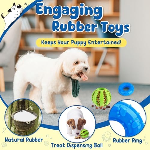 KIPRITII 9 Pack Puppy Toys Set for Small Dogs, Teething & Interactive Play - Image 5