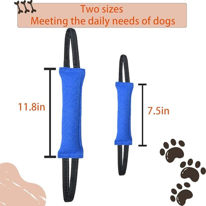 Clysoru tug Toy for Dogs Tug of War Dog Bite with 2 Strong Handles Made Durable Tear Resistant Stitches (Blue)