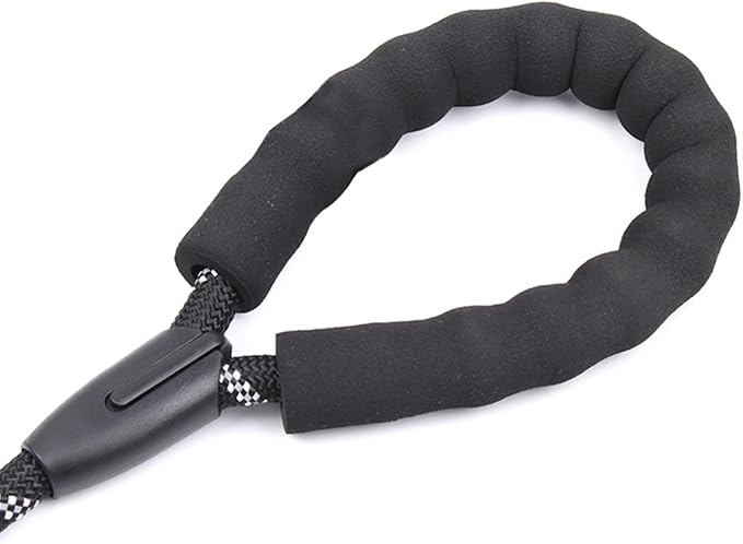 Reflective Dog Leash for Night Walking, 5FT Heavy Duty Rope with Padded Handle & 360° Swivel Clip, Tangle-Free Design for Small Medium Large Dogs