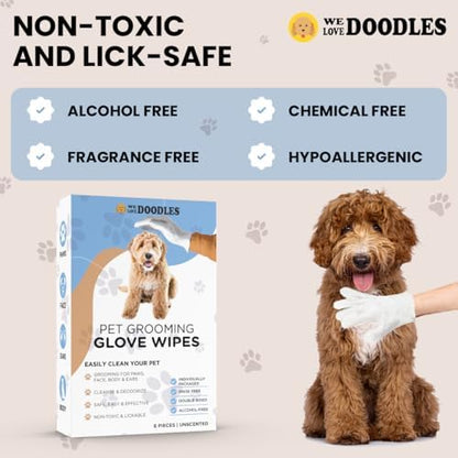 Pet Glove Wipes for Dogs, Double-Sided Cleaning, Paws Face Body Ears 12 PCS - Image 4
