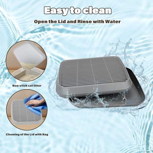 Cat Ramp for Litter Box, Anti-Tracking Litter Trapper, Dark Gray - Image 7
