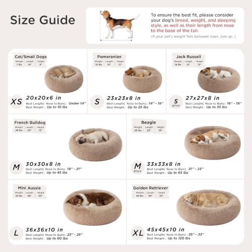 Bedsure Calming Cat Beds Donut Round Washable Kitten Bed,20 inches Darkgrey - Image 6