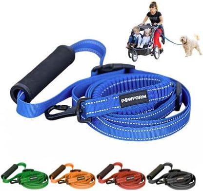Pet Products Hands Free Dog Leash, Around The Waist, Crossbody, Solid Handle, Heavy Duty, (Black)