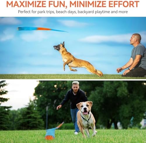 ALL FOR PAWS 2-Pack Dog Ball Toy with Tail, Interactive Throw & Catch Toy for Medium & Large Dogs, Rubber Ball with Squeaker for Exercise & Boredom Relief - Image 3