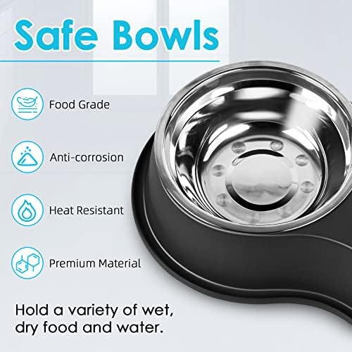 Epetslove Stainless Steel Dog Bowls Double Non-Slip Dog Water and Food Bowl - Image 4