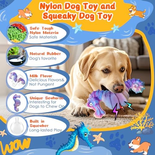 Jeefome Squeaky Dog Chew Toys for Aggressive Chewers - Image 3