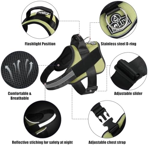 Dog Harness, No-Pull Reflective Dog Vest, Breathable Adjustable Pet Harness with Handle for Outdoor Walking - No More Pulling, Tugging or Choking - Image 2