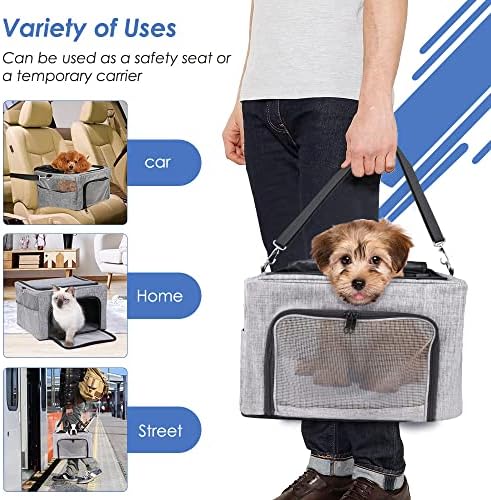 SlowTon Dog Car Seat - with Reinforced Metal Frame for Pets up to 15lbs - Image 6
