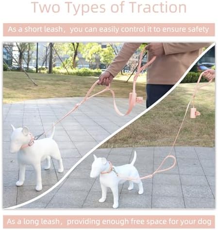 Wisedog Two Handles Dog Leash, Gossamer Pink, L|5.2 ft-6 ft - Image 5