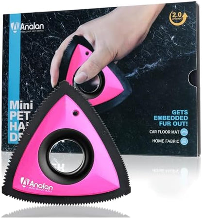 Analan Mini Pet Hair Remover for Car Detailing Dog Hair Tool Brush(Pink) by ANALAN