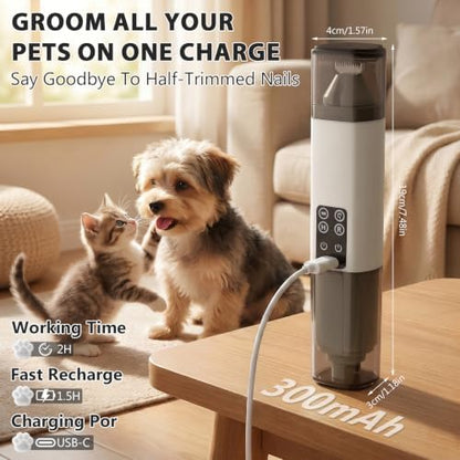 Dog Nail Grinder Quiet, 2-in-1 Paw Trimmer with Light for Dogs - Image 6