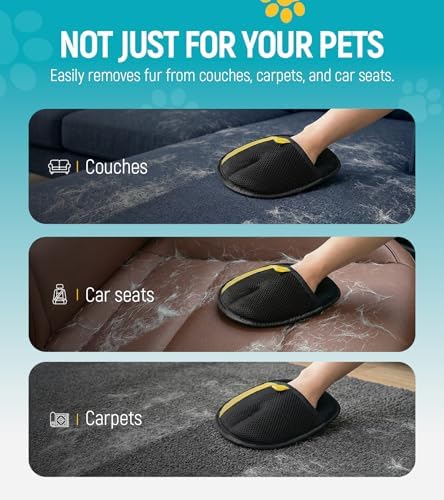 Pet Hair Removal Glove for Dogs & Cats - Upgraded Reusable Electrostatic Pet Hair Glove, Pet Hair Remover Tool for Laundry, Couch, Carpet & Car Seat, Gentle Grooming Mitt - Image 4