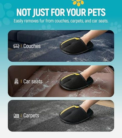 Pet Hair Removal Glove for Dogs & Cats - Upgraded Reusable Electrostatic Pet Hair Glove, Pet Hair Remover Tool for Laundry, Couch, Carpet & Car Seat, Gentle Grooming Mitt - Image 4