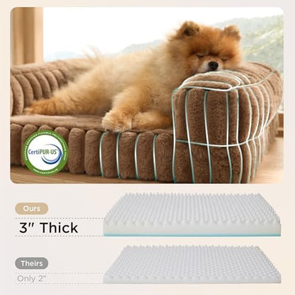Bedsure ComfyFleece™ Memory Foam Orthopedic Small Dog Bed with Sides 24" - Image 3
