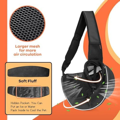 YUDODO Pet Sling Carrier for 2-5 lbs Small Dogs Cat Puppy Crossbody Carrier - Image 5