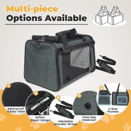YUDODO 25lbs Cat Carrier Lightproof Soft Sided Pet Carrier for Large Cat - Image 3