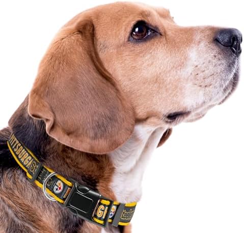 Pets First NFL Pittsburgh Steelers Licensed PET COLLAR, Extra Large - Heavy-Duty, Strong, and Durable Dog Collar. Available in 31 Football Teams and 4 Sizes - Image 3