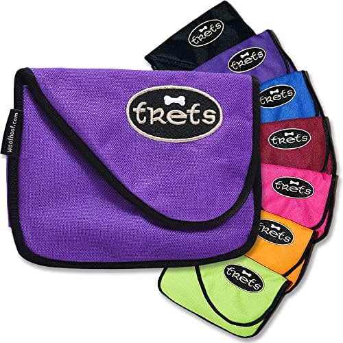 Woofhoof Dog Treat Pouch, Purple Training Treat Pouch - Clip On Dog Treat Holder, Innovative No Spill Design, Magnetic Flap, Expandable Gusset, Made of Durable Nylon, Machine Washable by Woofhoof