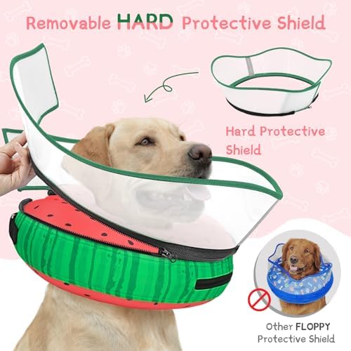 Supet Raised Inflatable Dog Cone Collar to Stop Licking, Soft Dog Cone Alternative After Surgery, Pet Neck Donut Collar for Small Medium Large Dogs - Image 3
