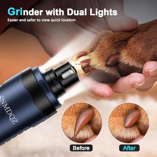 Dog Nail Grinder, Dog Nail Trimmers, and Clippers Kit with 2 LED Lights. Super Quiet Electric Pet Nail Grinder, Rechargeable, for Small, Medium, and Large Dogs & Cats, 2 Diamond Grinding Wheels. - Image 2