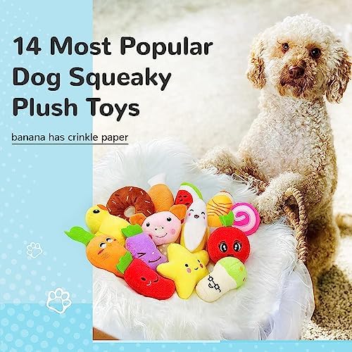 LEGEND SANDY Dog Squeaky Toys, Plush Small Dog Toys for Dogs, Stuffed with Squeakers,14 pcs Puppy Toys with a Carrying Bag for Small Medium Size - Image 5