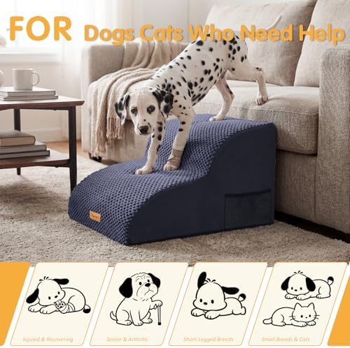 Topmart High Density Extended Foam Dog Ramp&Steps 2 Tiers,11.8" High - Image 6