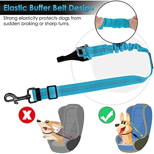SlowTon Dog Car Seat Belt, 3 in 1 Latch Bar Attachment Dog Safety Seatbelt - Image 4