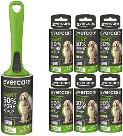 Evercare Pet Bundle Giant Pet Roller REFILLS - 6 Pack, Dark Green by Unknown