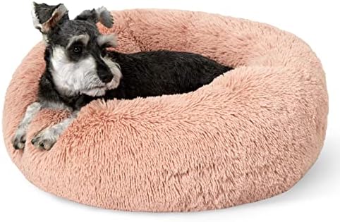 Bedsure Calming Small Dog Bed Donut Washable Cat＆Puppy Bed,23 inches Pink by BEDSURE
