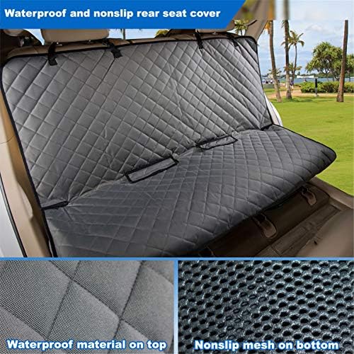 VIEWPETS Bench Car Seat Cover Protector, Waterproof Heavy-Duty, Grey - Image 5