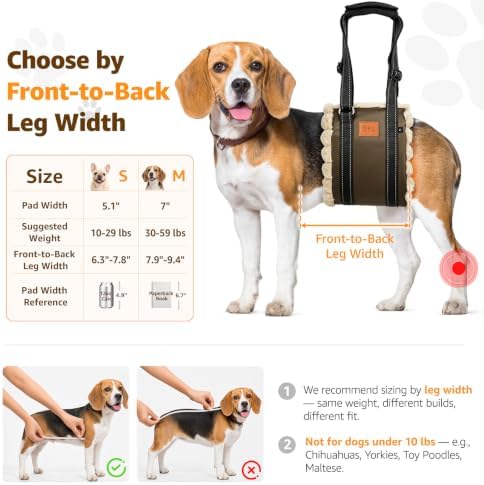 Adjustable Dog Sling for Medium Dogs Soft Post-ACL Surgery Mobility Aid - Image 3