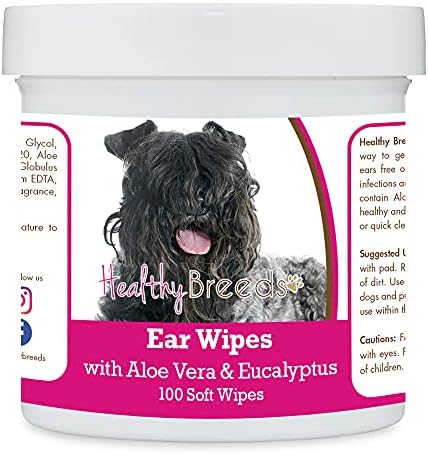 Healthy Breeds Kerry Blue Terrier Ear Cleaning Wipes with Aloe & Eucalyptus for Dogs 100 Count by HealthyBreeds