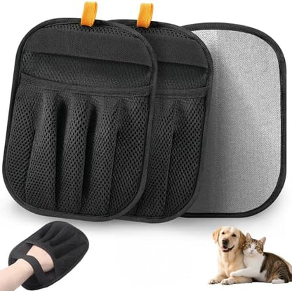 2Pcs Pet Hair Removal Gloves Cat & Dog, Upgraded Reusable Pet Hair Remover by Salhap