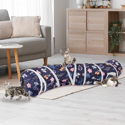 Glittme S-Shape Cat Tunnel, Foldable Cat Tunnels for Indoor Cats - Image 2