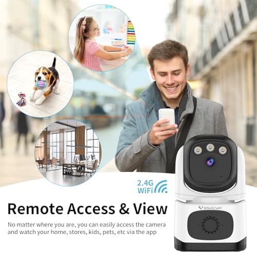 VSTARCAM Indoor Security Camera with Smoke Detection, 2K UHD Smoke Detector Camera, Motion Detection, Auto Tracking, Color Night Vision, 2-Way Audio, Cloud & SD Card Storage(up to 256GB) - Image 6