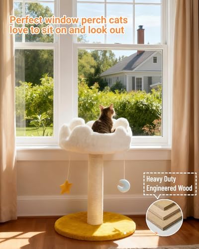 Happi N Pets Cloud Cat Tree, Cat Scratching Post with Soft Bed for Kitten - Image 5