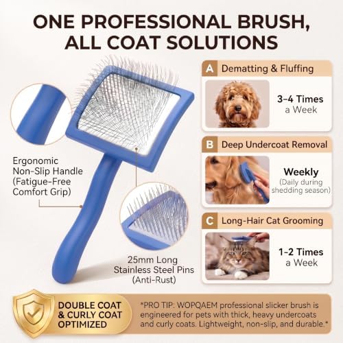 Slicker Brush for Dogs, Doodles, Poodles & Long Haired Cats - Image 5