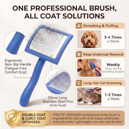 Slicker Brush for Dogs, Doodles, Poodles & Long Haired Cats - Image 5