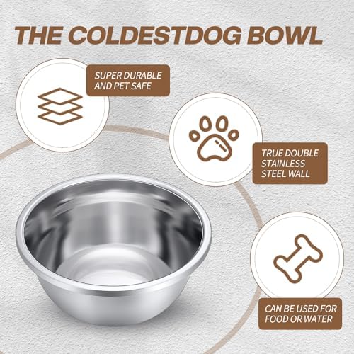 Ziliny 6 Pcs 8 Cup Metal Dog Bowls Stainless Steel Food Dish 64 Oz - Image 3