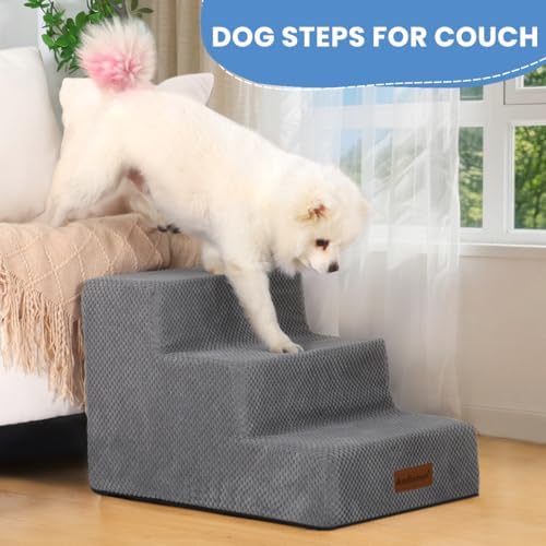 Aodisman Dog Stairs for Small Dogs & Cats,3-Step Pet Steps for Couch & Bed - Image 2