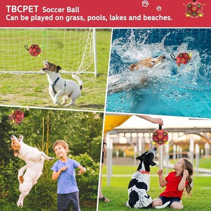 Interactive Dog Toy Balls with 4 Layers, World Cup Dog Soccer Ball with Straps, Durable Dog Balls with Skull Pattern, Waterproof Advanced Football Pets, Indoor & Outdoor Use(6 Inch) - Image 3