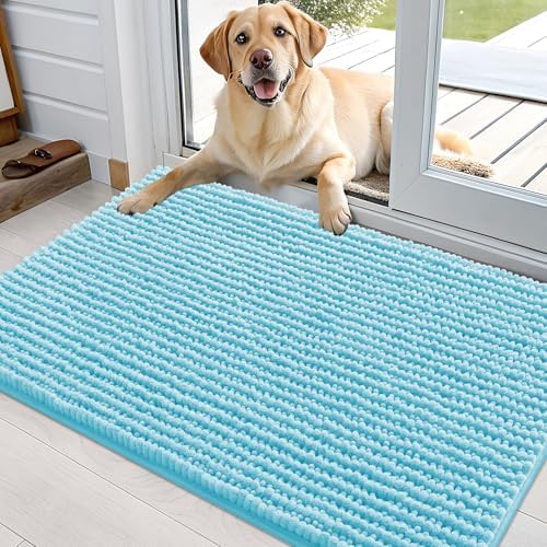 OLANLY Dog Door Mat for Muddy Paws 36x24, Extra Absorbent Chenille Mud Mat by OLANLY