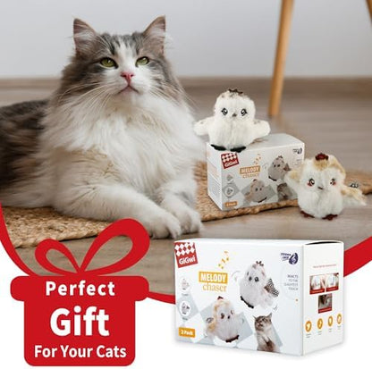 Gigwi Flappy Squeaky Bird Cat Toys 2 Pack, USB-Charged Catnip Toy for Cats - Image 6