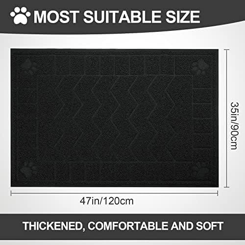 Cat Litter Box Mat, 47" x 35" Large Waterproof Litter Trapping Mat - Image 2