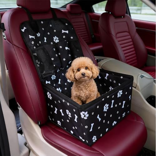 Car Seat Dog for Small Breed, Portable Waterproof Puppy Seat, Comfortable Safety Dog Seats with Pockets for Car Travel, Neatly and Pet Relax - Image 2